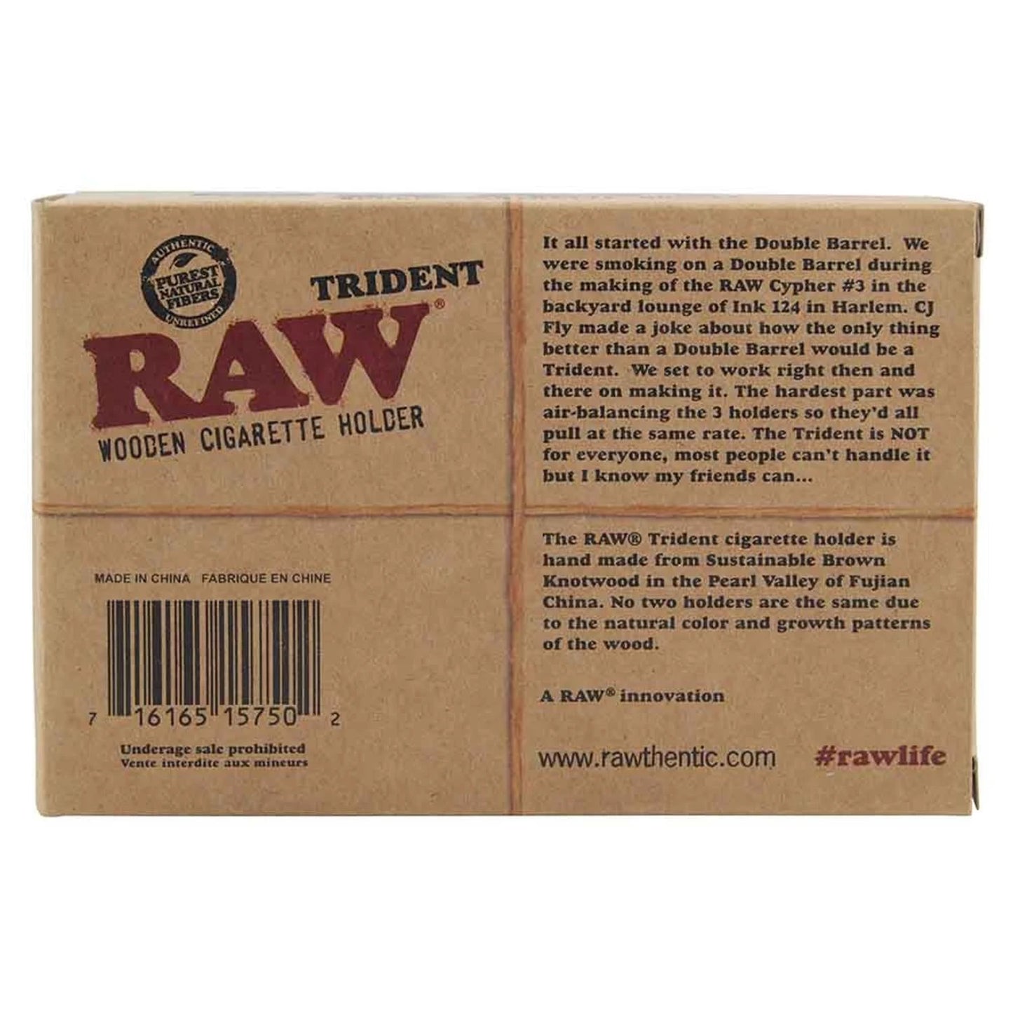 RAW Trident Wooden 3er Jointhalter aus Holz RAW