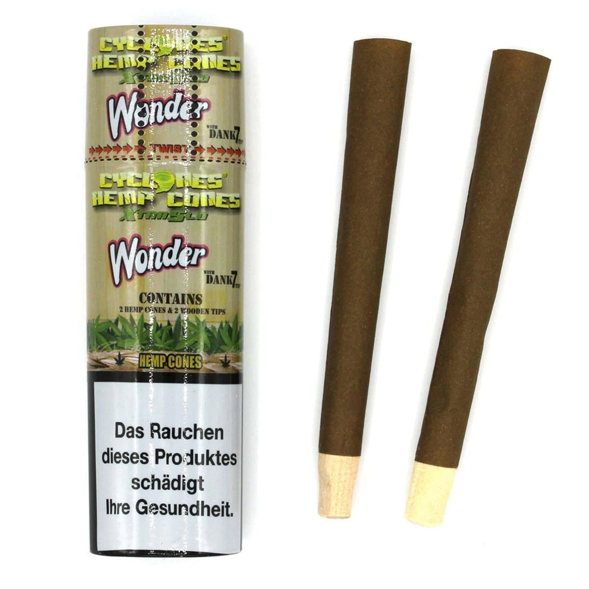 Cyclones Hemp Cones 'Wonder' XTRA Slo mit Dank7Tip Pre-Rolled Cyclones