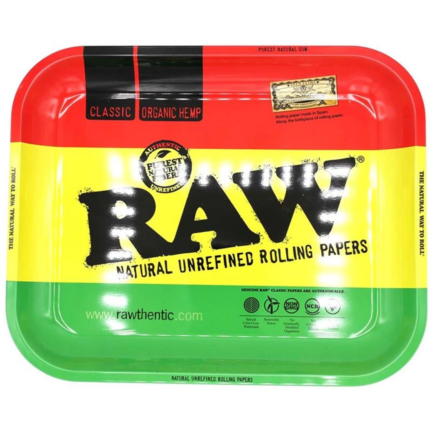 RAW Rasta Rolling Tray Large 34,0 x 27,5 cm RAW