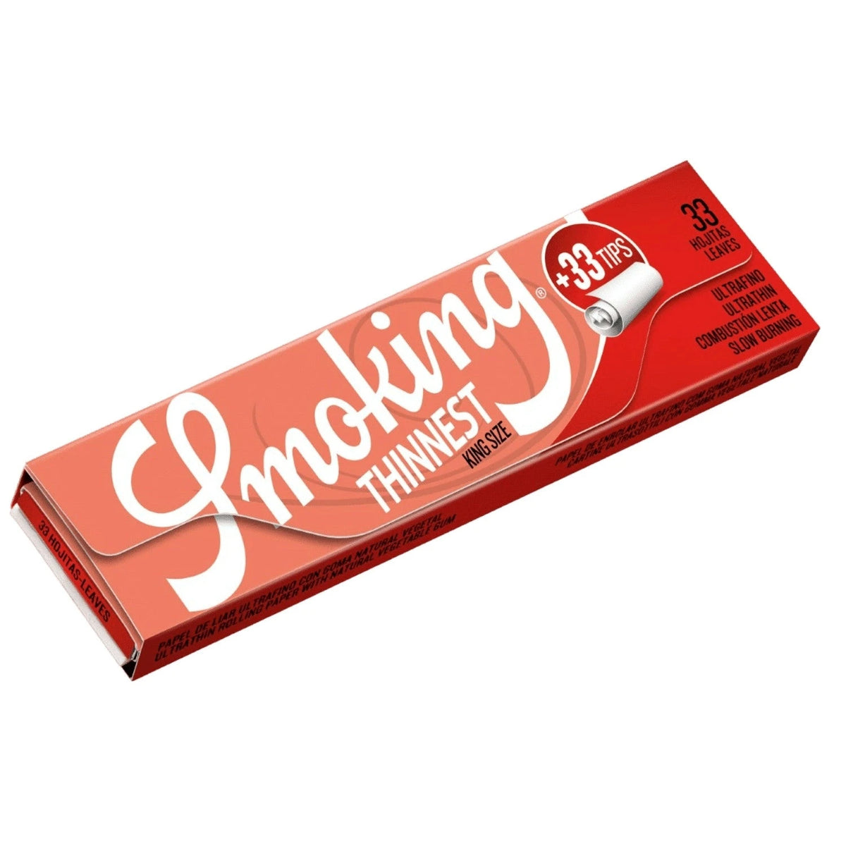 Smoking Thinnest King Size Slim Papers + Tips Smoking