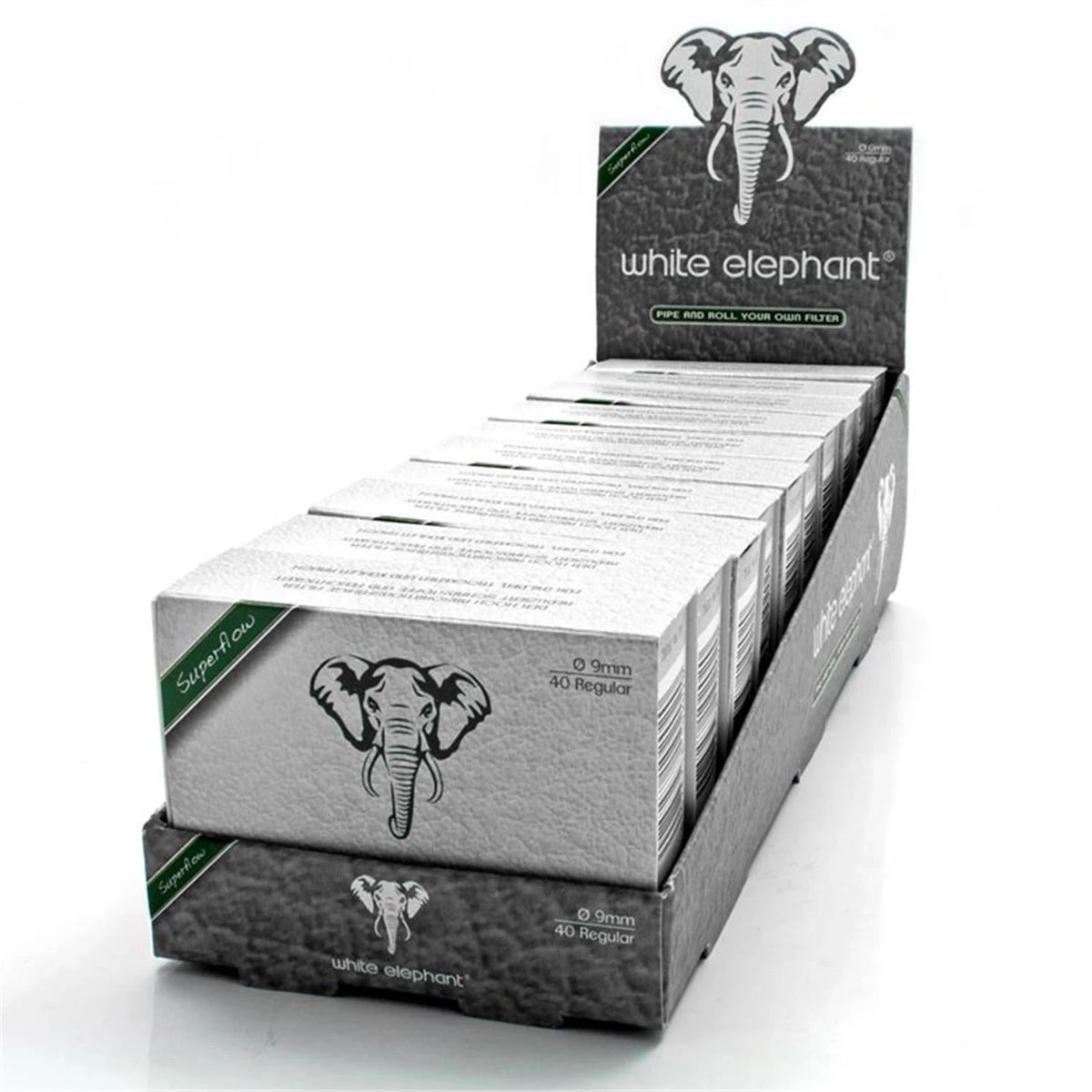 White Elephant Meerschaumfilter 9 mm 40 Stück White Elephant