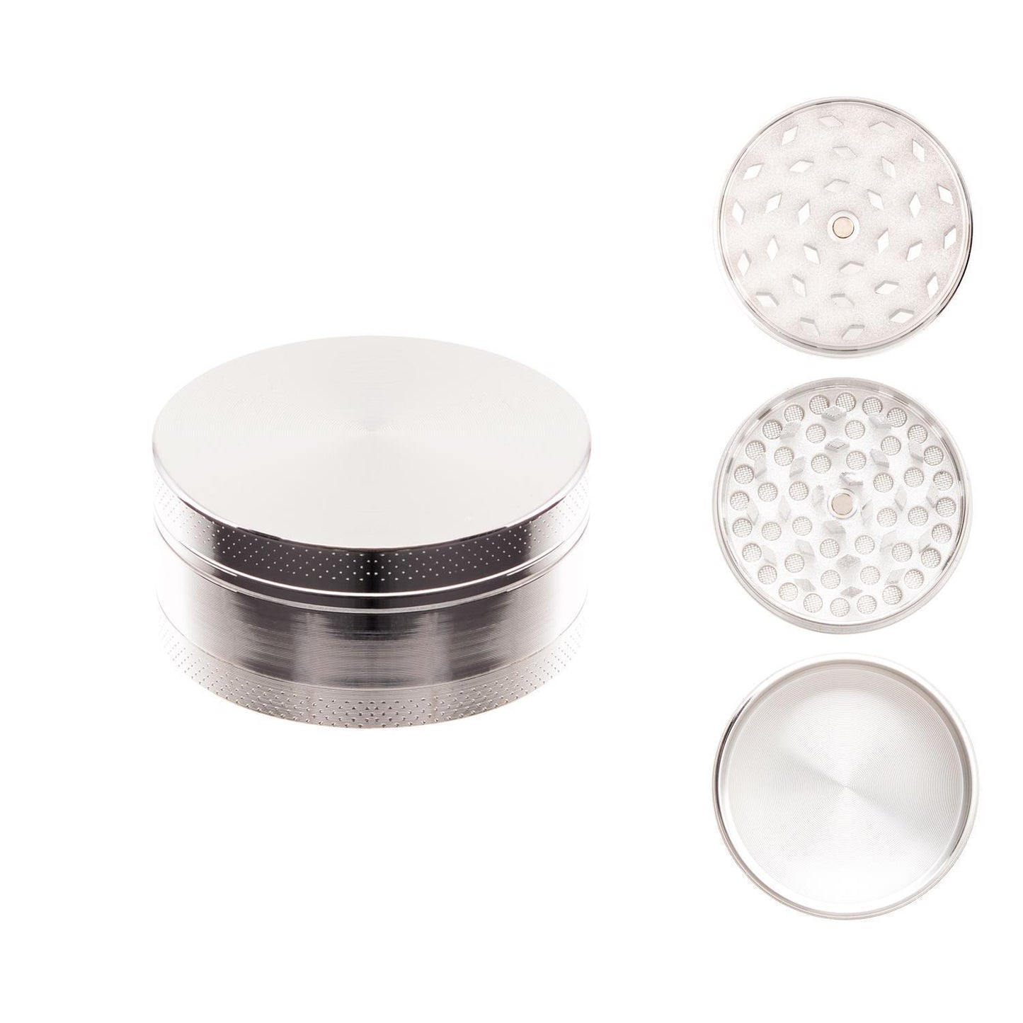 Atomic Metal Grinder 3-teilig - 50mm - Chrom