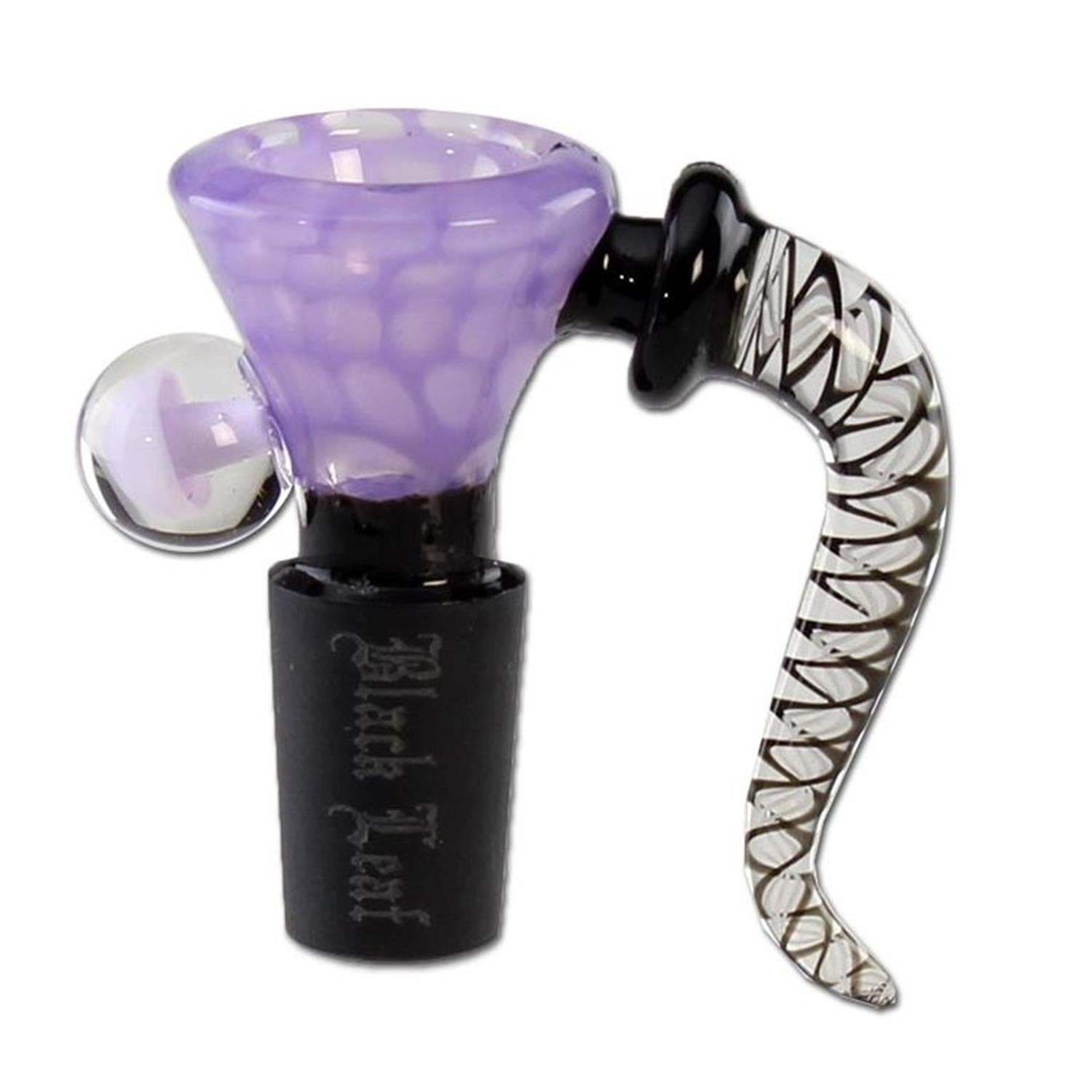 Black Leaf Glaskunstkopf Punkte violett 18,8mm