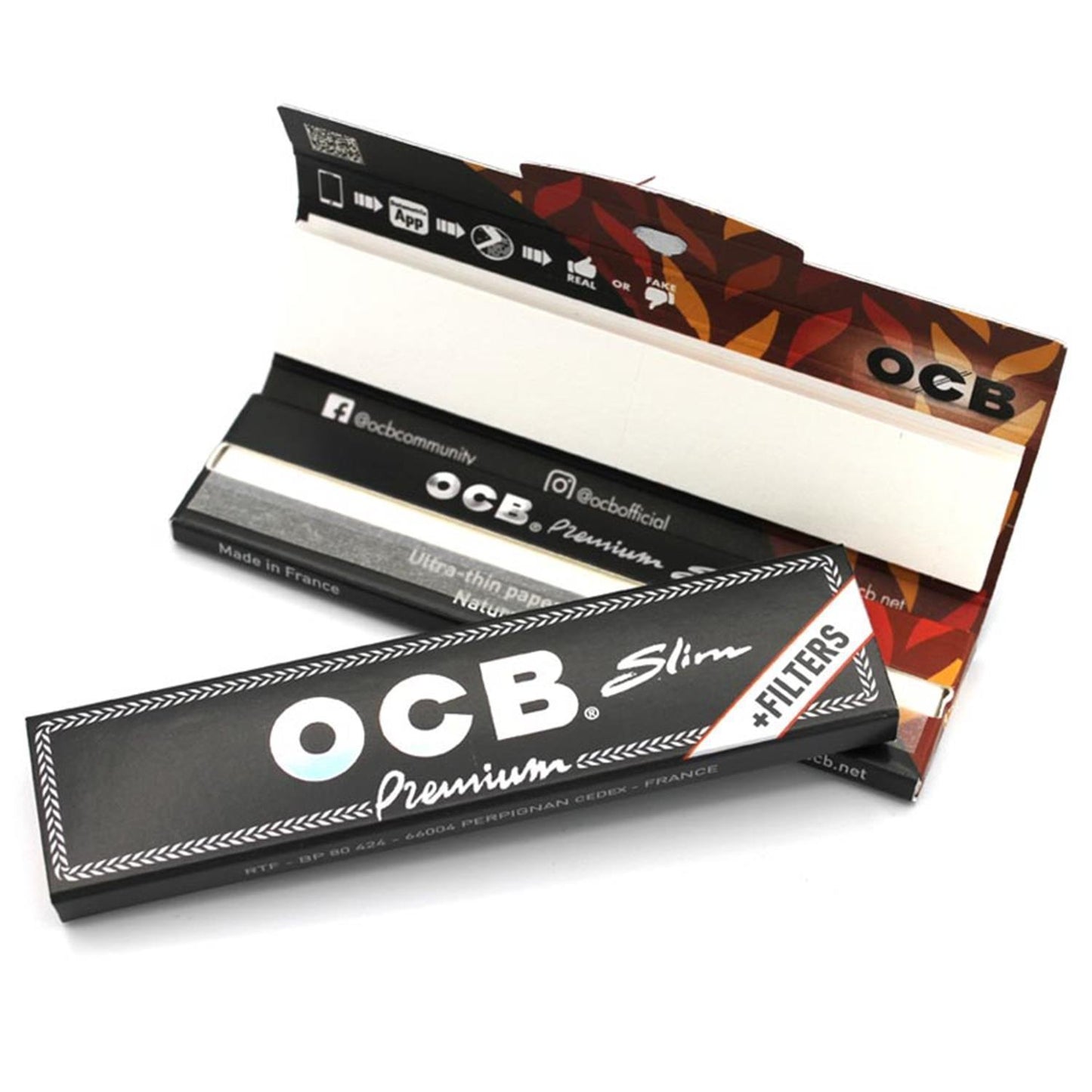 OCB King Size Slim Papers Premium + Filter Tips - 32 Blättchen & 32 Tips