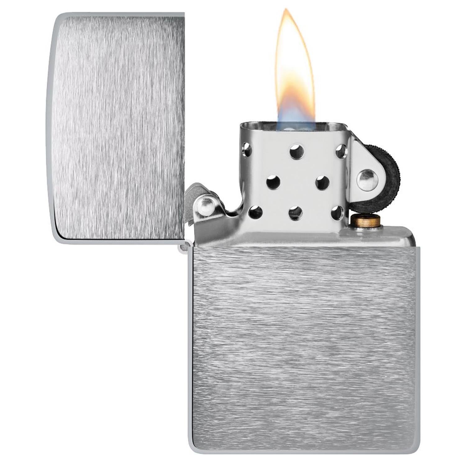 Zippo Benzinfeuerzeug BRUSHED CHROME