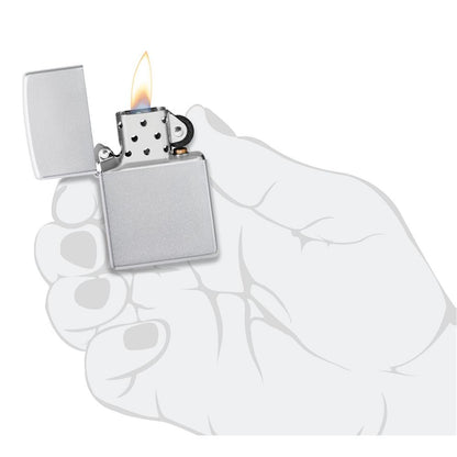 Zippo Benzinfeuerzeug SATIN CHROME