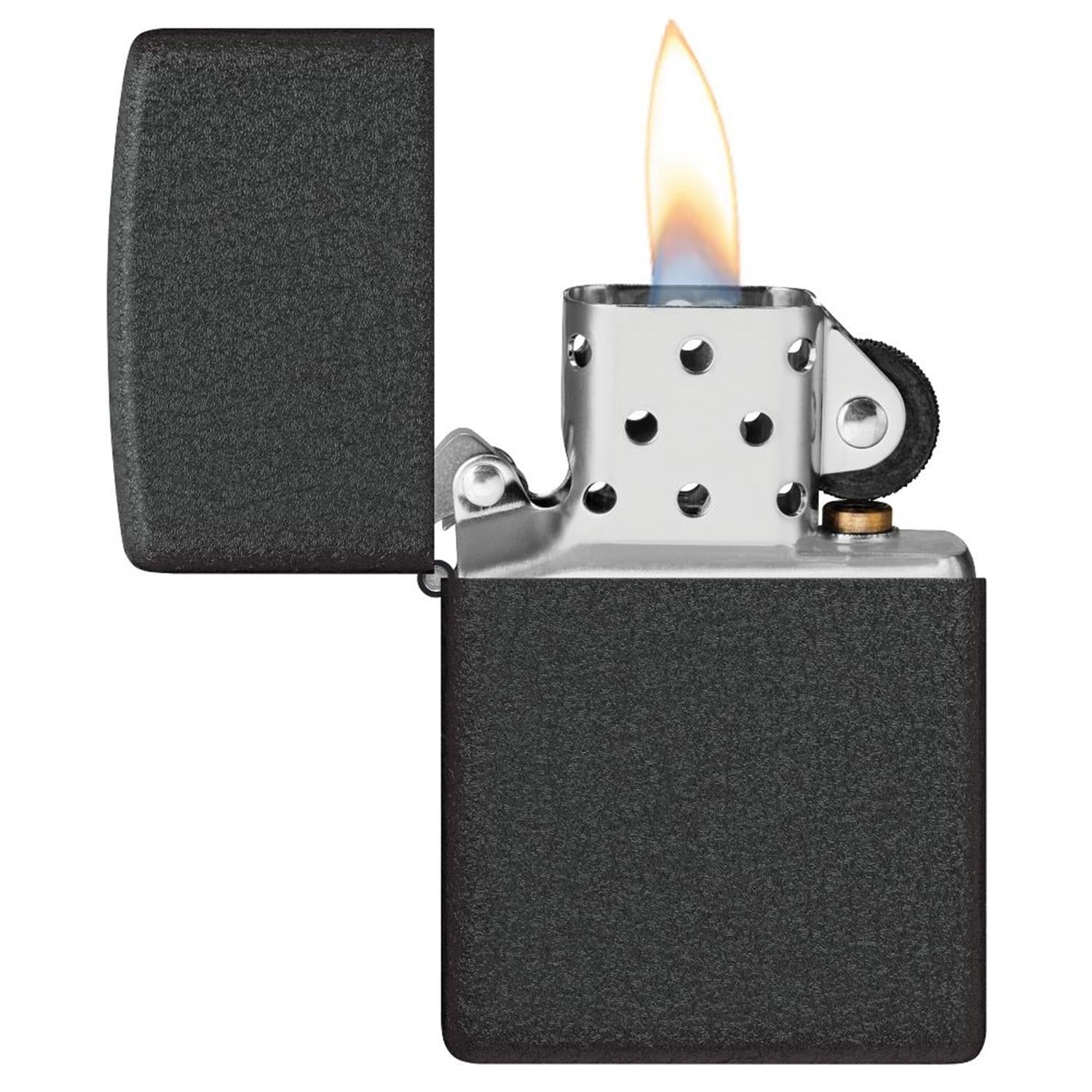 Zippo Benzinfeuerzeug BLACK CRACKLE