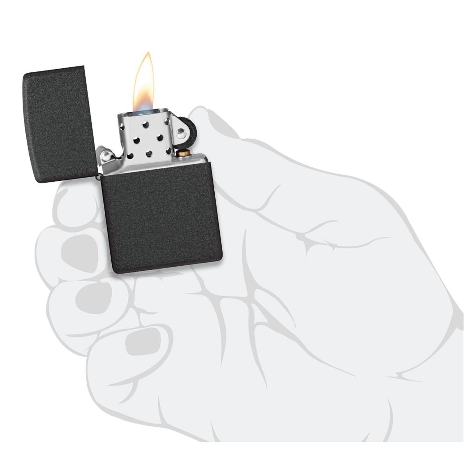 Zippo Benzinfeuerzeug BLACK CRACKLE