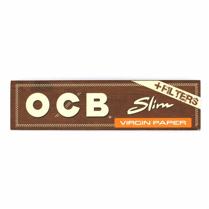 OCB Virgin King Size Slim Papers + Filter Tips Slim unbleached