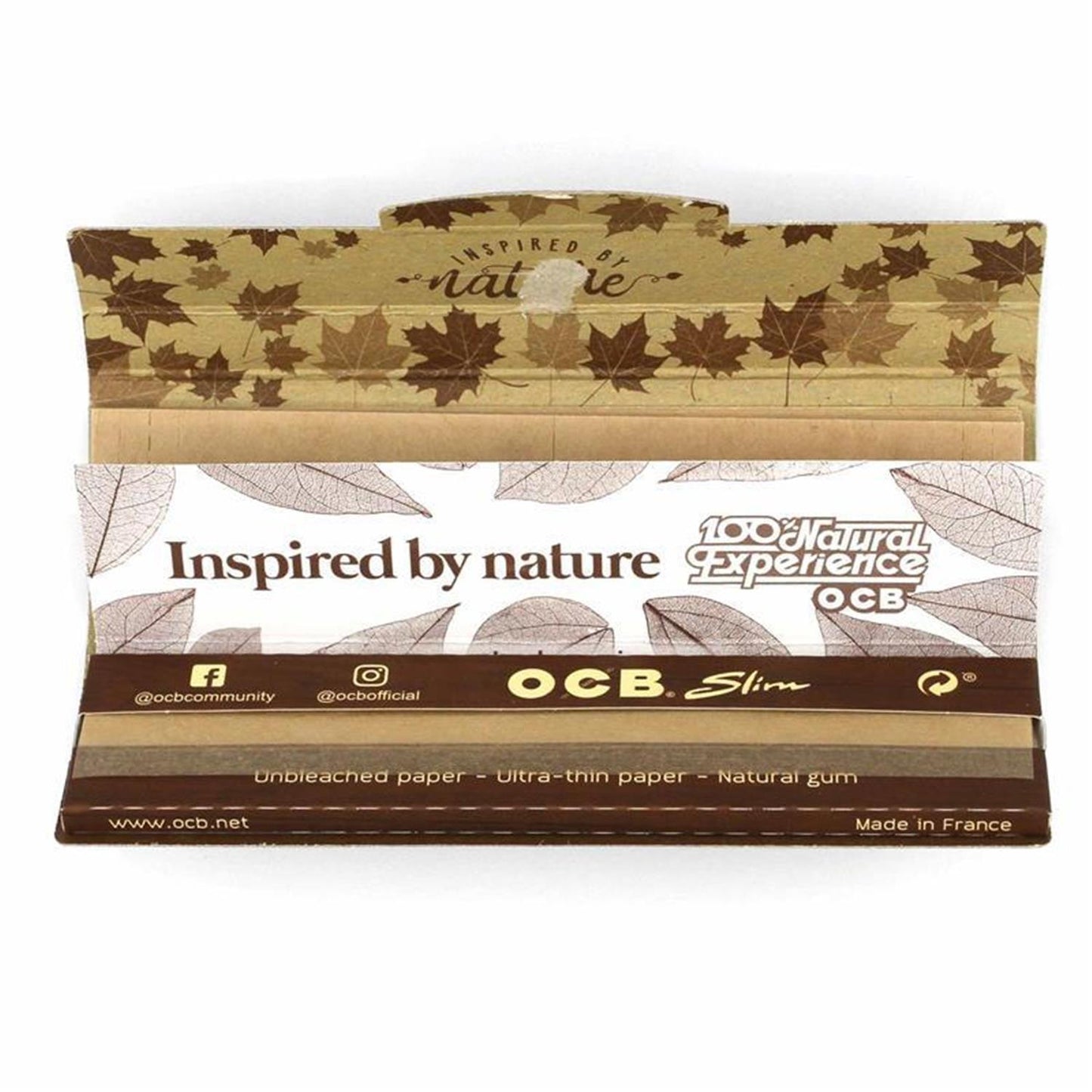 OCB Virgin King Size Slim Papers + Filter Tips Slim unbleached