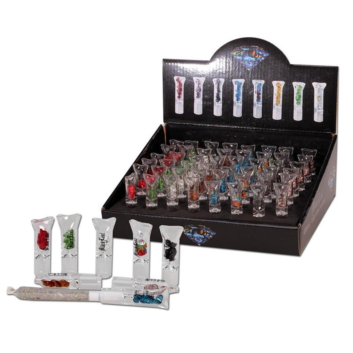 Black Leaf Glastips mit Strass für 8mm Filter