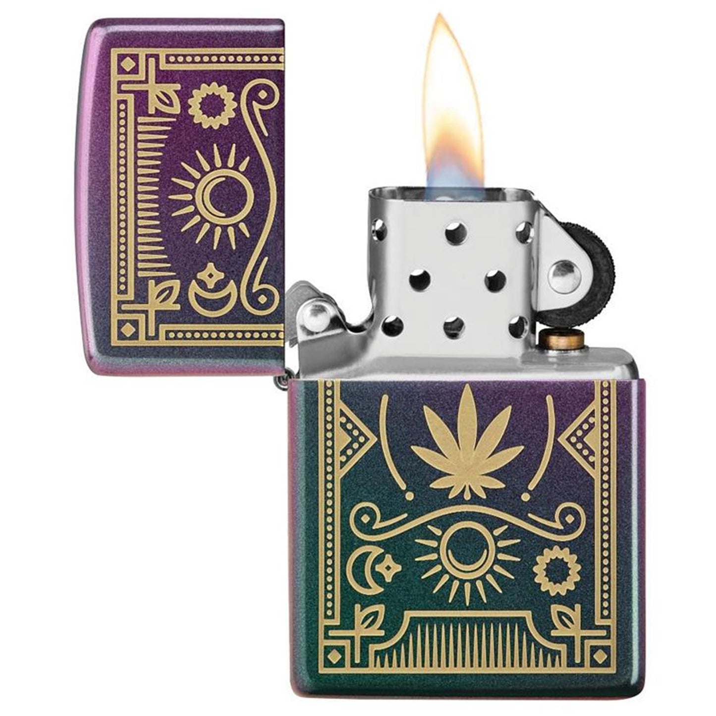 Zippo Benzinfeuerzeug Cannabis Design