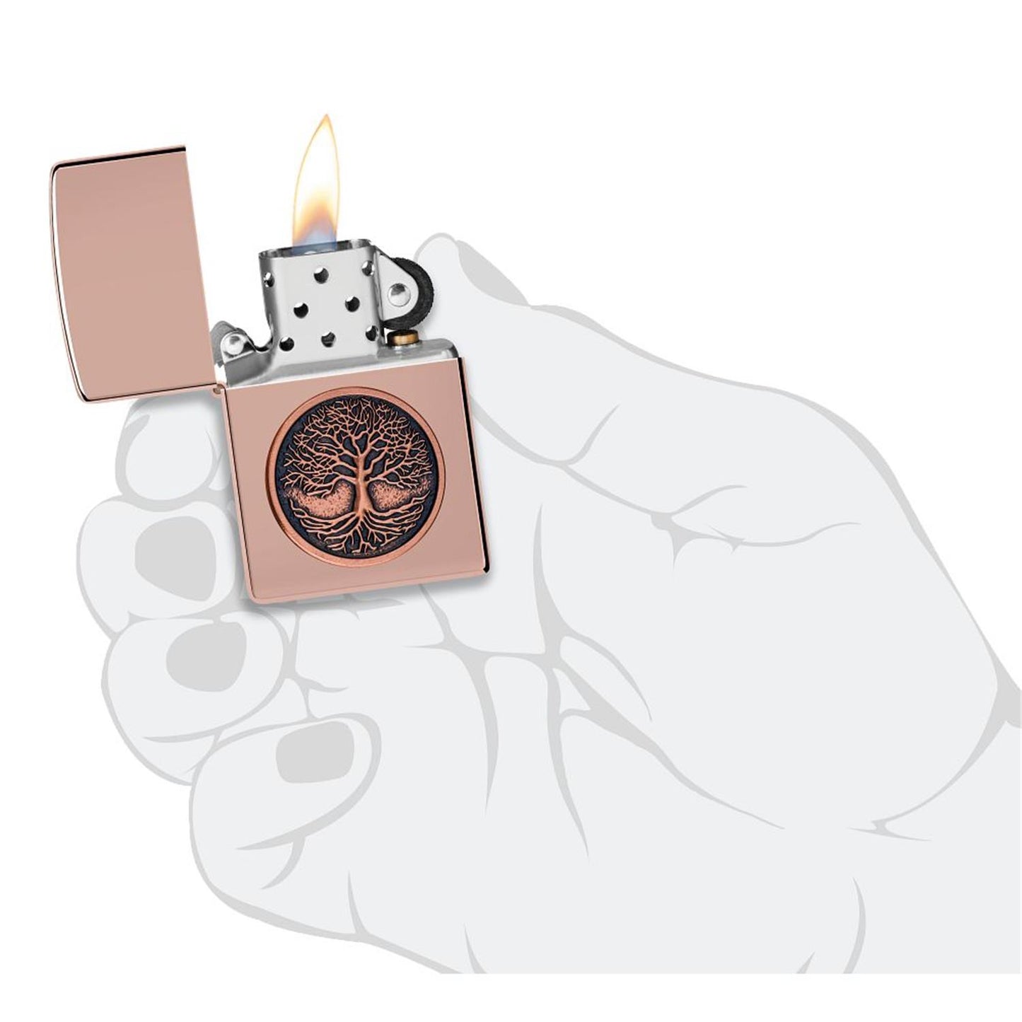 Zippo Benzinfeuerzeug 49190 Tree Of Life Emblem