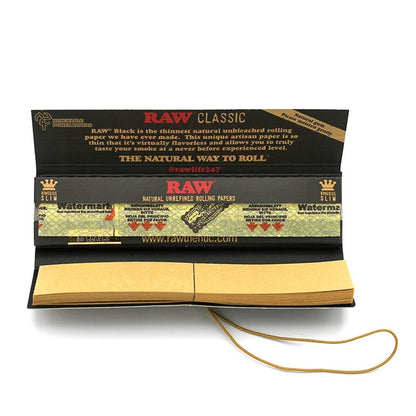 RAW Black Connoisseur Papers King Size Slim + Tips