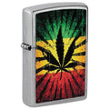 Zippo Benzinfeuerzeug Rastafari Leaf Design