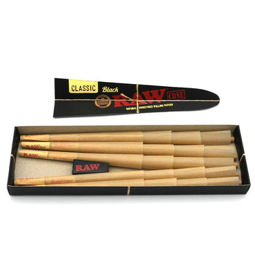 RAW Black PreRolled Cones King Size 20er Pack