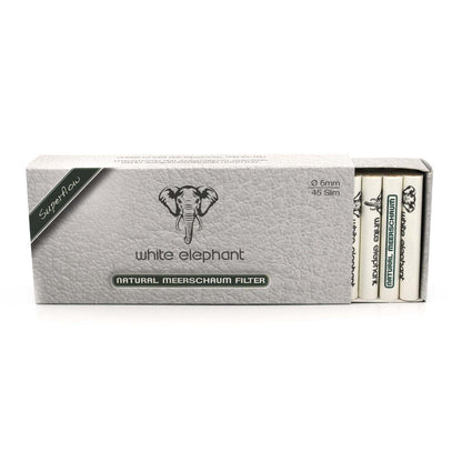 White Elephant Natur Meerschaumfilter 6 mm 45 Stück
