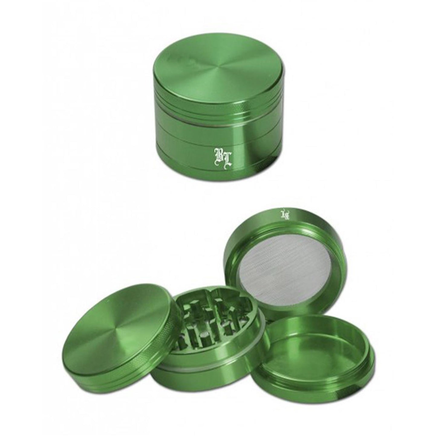 Black Leaf Alu-Grinder 4-teilig grün ø 40 mm