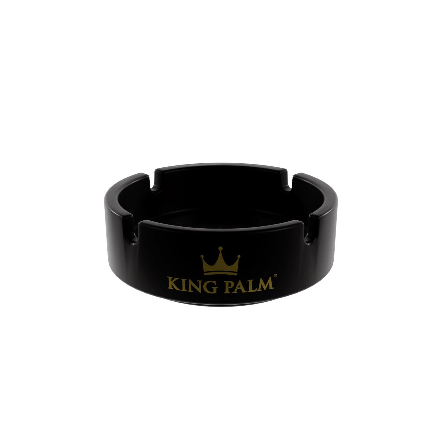 King Palm Glass Ashtray - Black 105mm