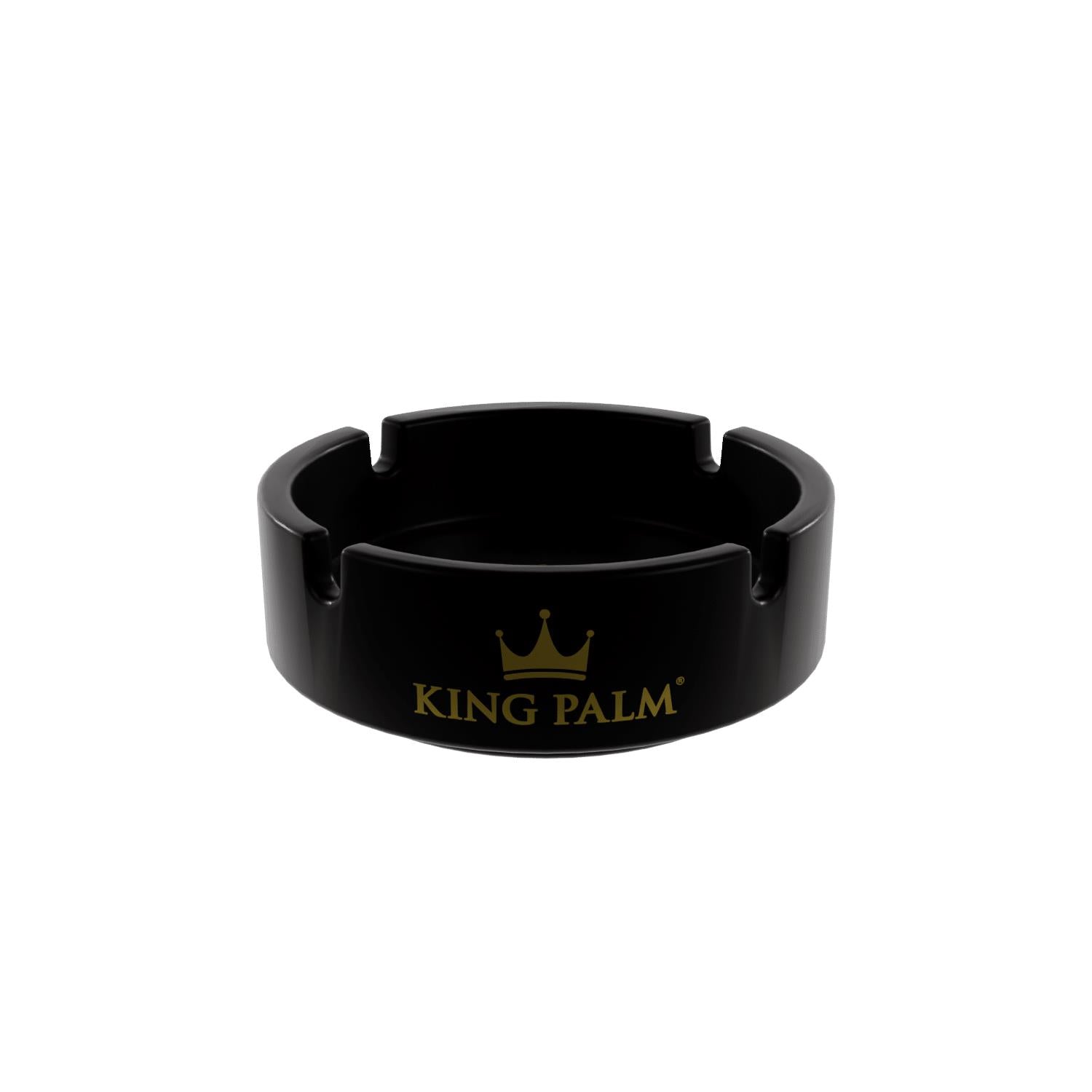 King Palm Glass Ashtray - Black 105mm