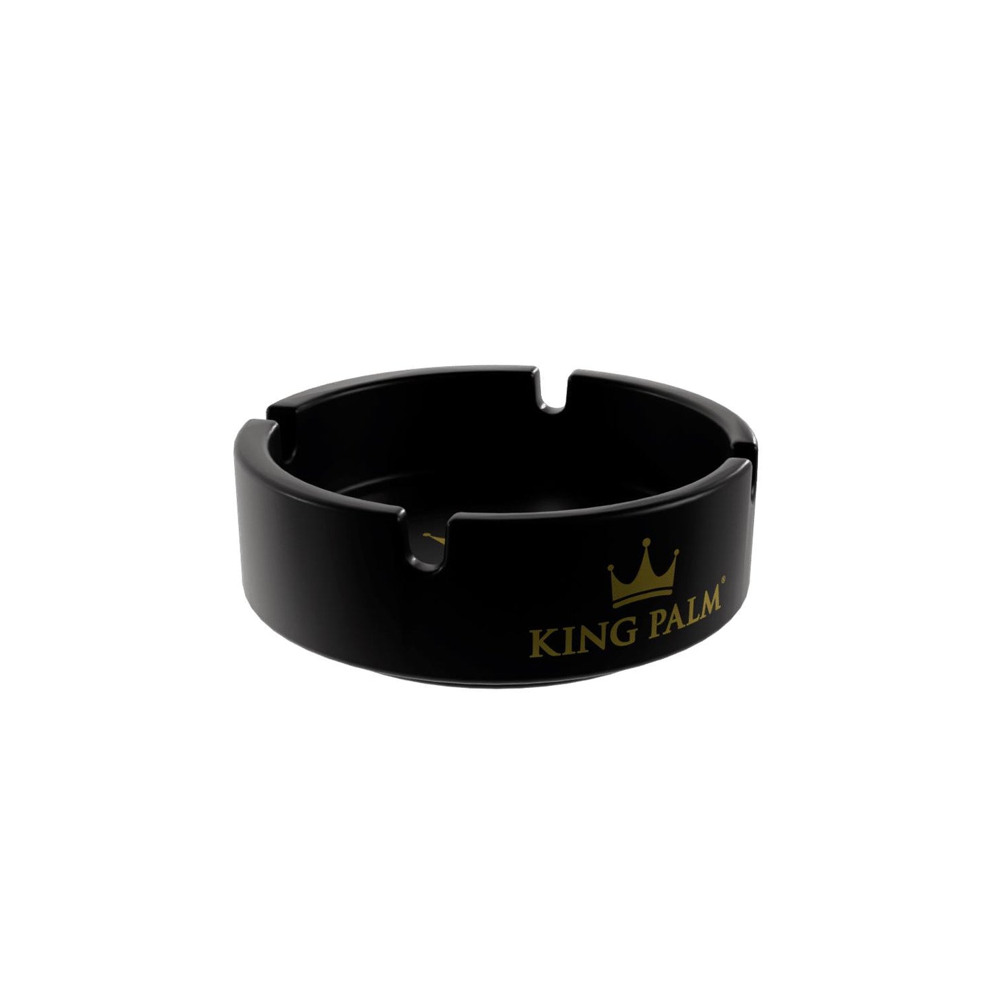 King Palm Glass Ashtray - Black 105mm