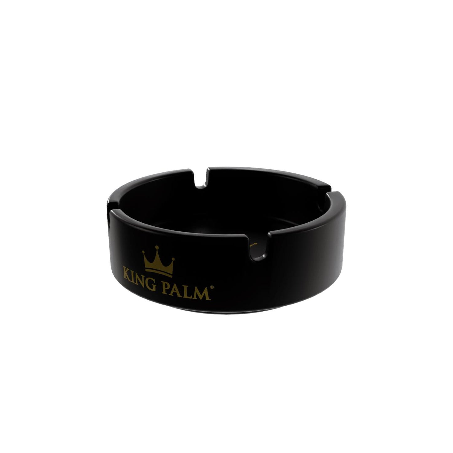 King Palm Glass Ashtray - Black 105mm