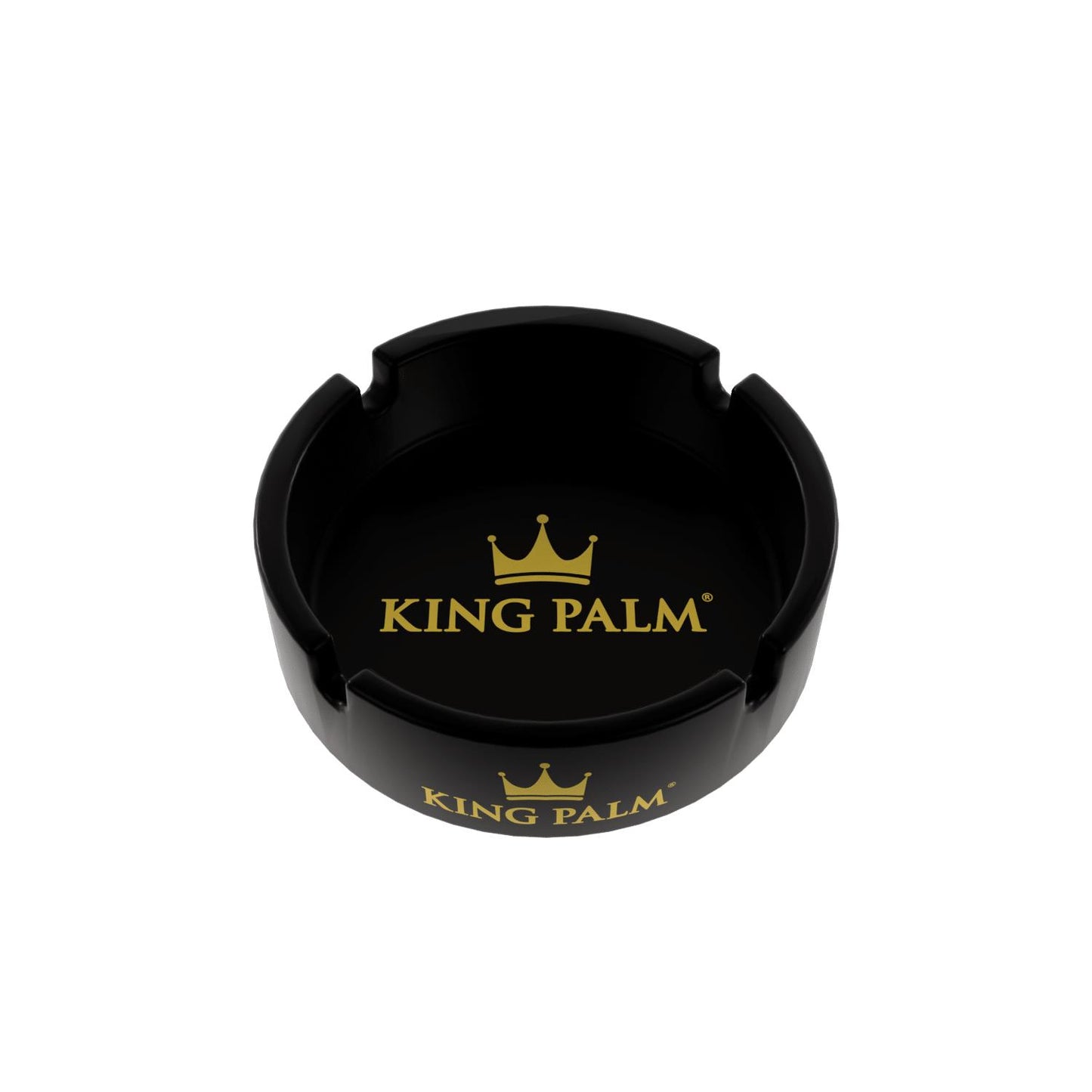 King Palm Glass Ashtray - Black 105mm