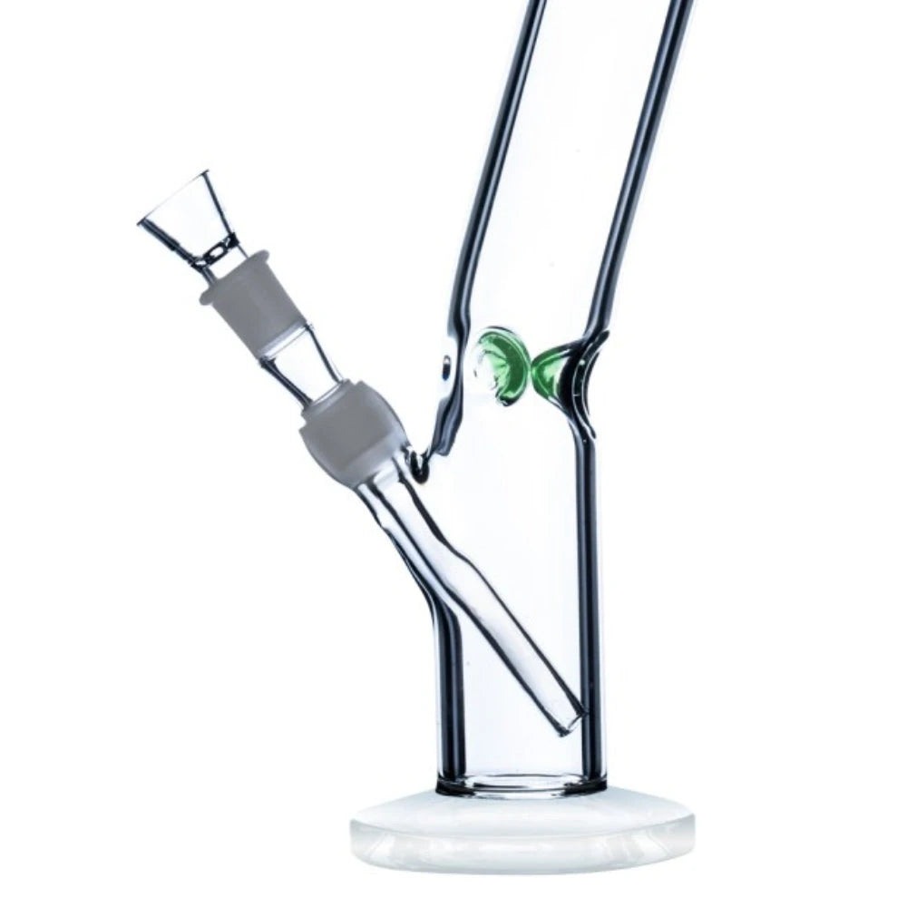 Glasbong gebogener Zylinder | H: 39cm, Ø: 50mm, Schl.: 18,8mm