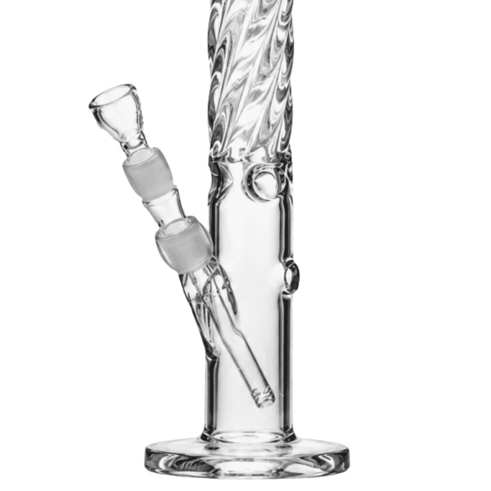 Glasbong Zylinder Spirale | H: 45cm, Ø: 50mm, Schl.: 18,8mm
