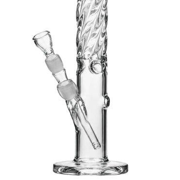 Glasbong Zylinder Spirale | H: 45cm, Ø: 50mm, Schl.: 18,8mm
