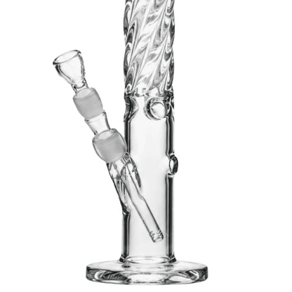 Glasbong Zylinder Spirale | H: 45cm, Ø: 50mm, Schl.: 18,8mm