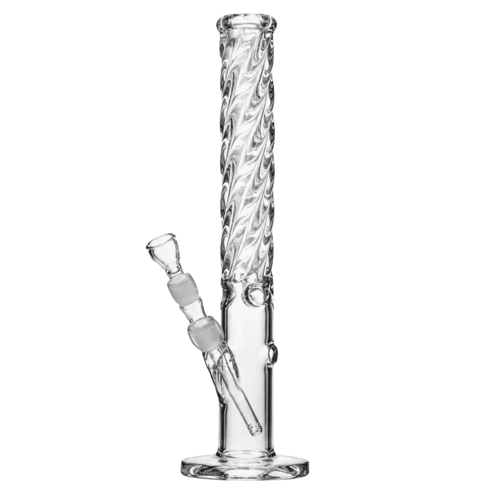 Glasbong Zylinder Spirale | H: 45cm, Ø: 50mm, Schl.: 18,8mm