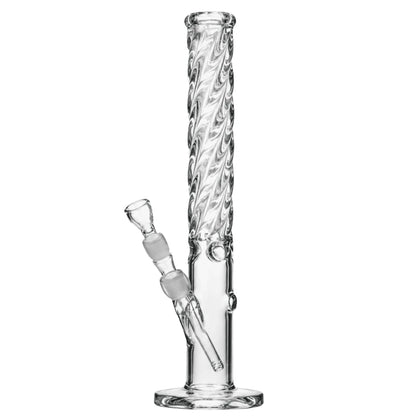 Glasbong Zylinder Spirale | H: 45cm, Ø: 50mm, Schl.: 18,8mm