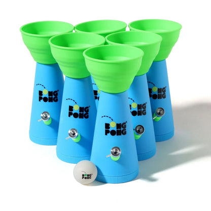 Bong Pong Set – Partyspiel mit 12 Bongs & 4 Bällen