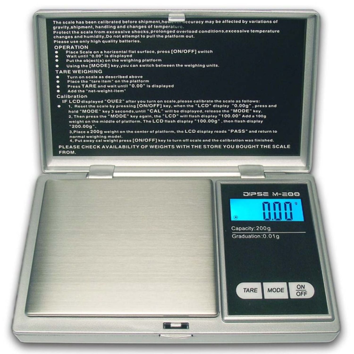 Digitalwaage DIPSE M-Serie 200g / 0,01g