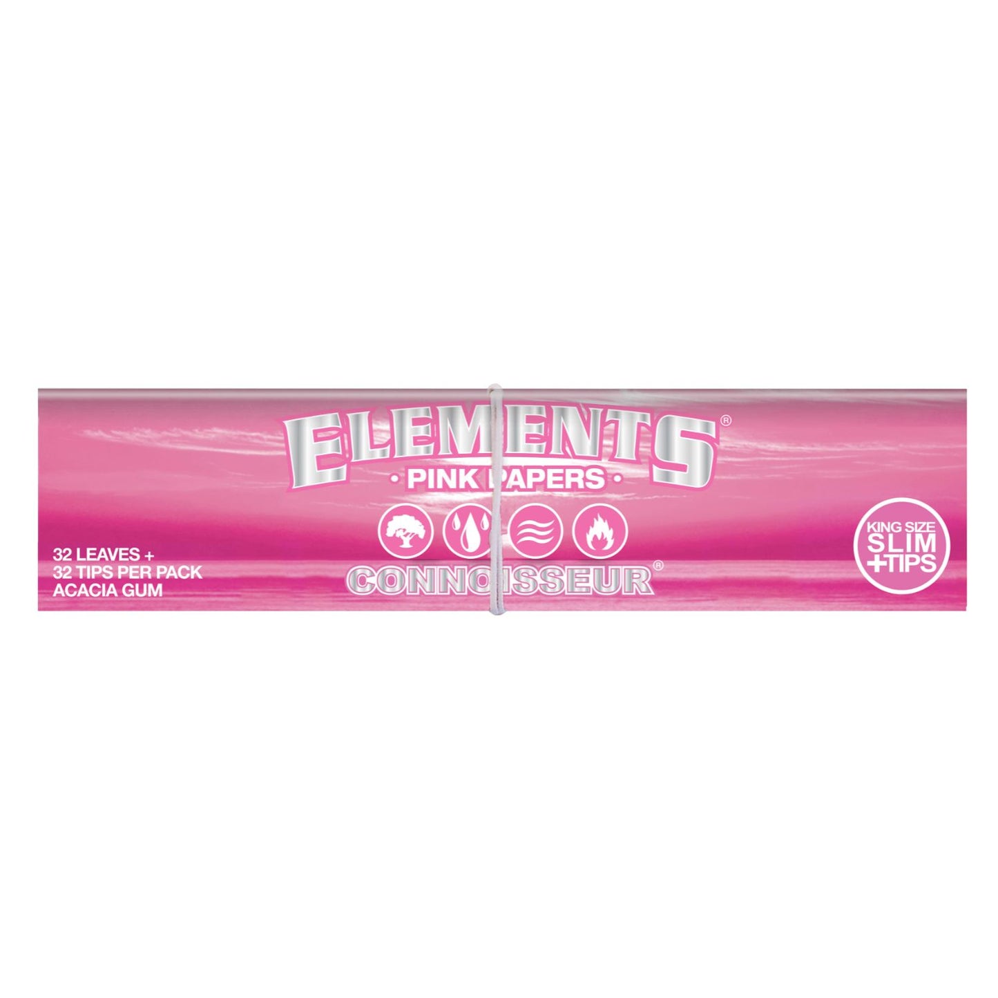 Elements Pink Connoisseur King Size Slim + Filter Tips