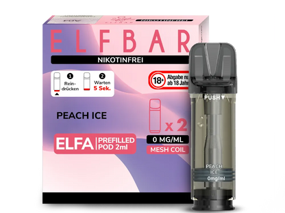ELFBAR ELFA Pod 2er Pack Nikotinfrei 0mg/ml - verschiedene Sorten