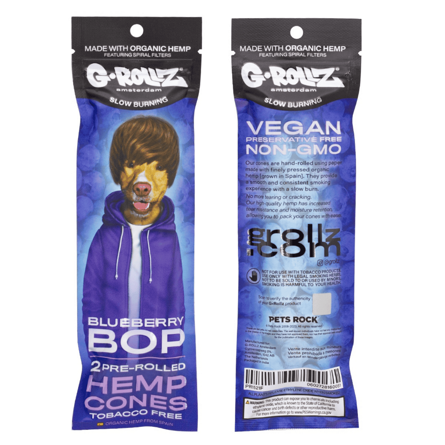 G-Rollz - Blueberry Bop Hemp Cones 2er Pack