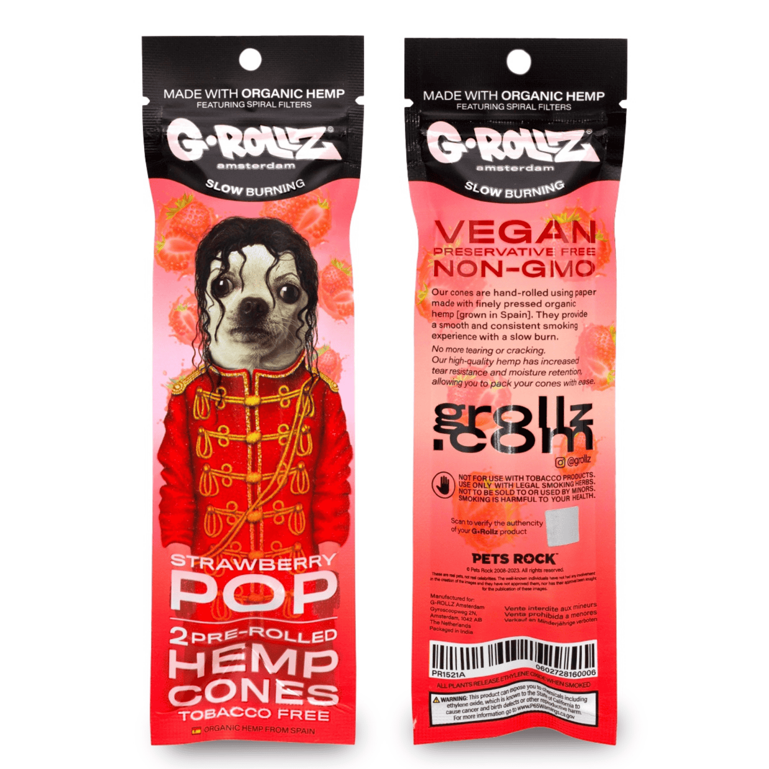G-Rollz - Strawberry Pop Hemp Cones 2er Pack