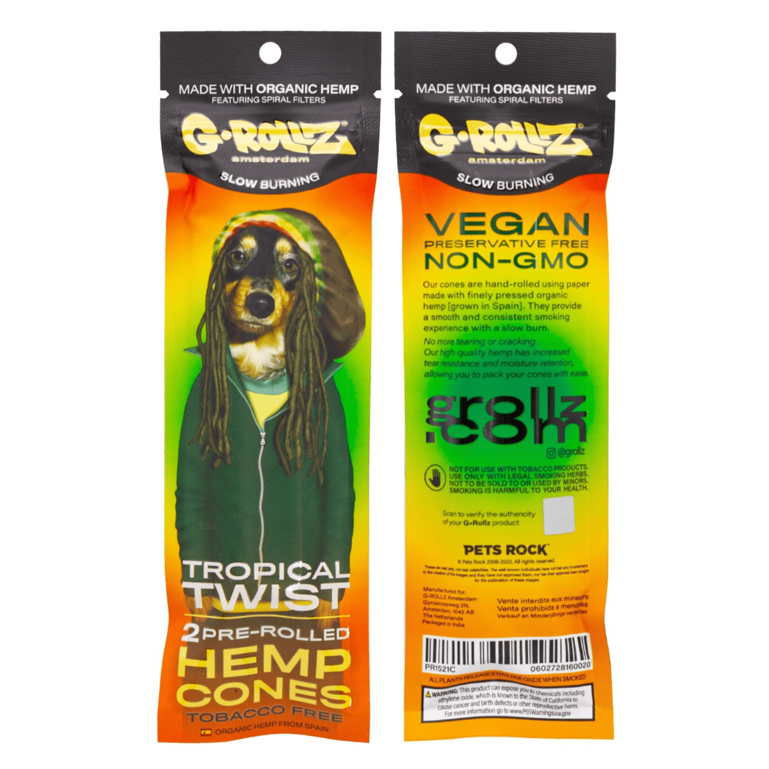 G-Rollz - Tropical Twist (Mango) Hemp Cones 2er Pack