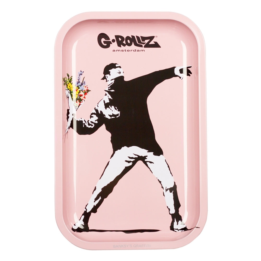 G-Rollz Rolling Tray Medium - Flower Thrower Pink