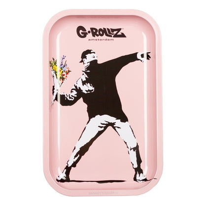 G-Rollz Rolling Tray Medium - Flower Thrower Pink