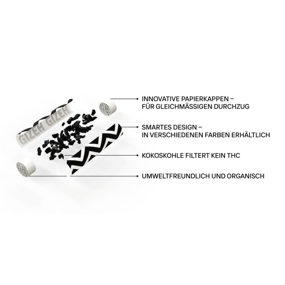 GIZEH ProCell Active Filter Ø 6mm (60 Stück) - 4 Farben