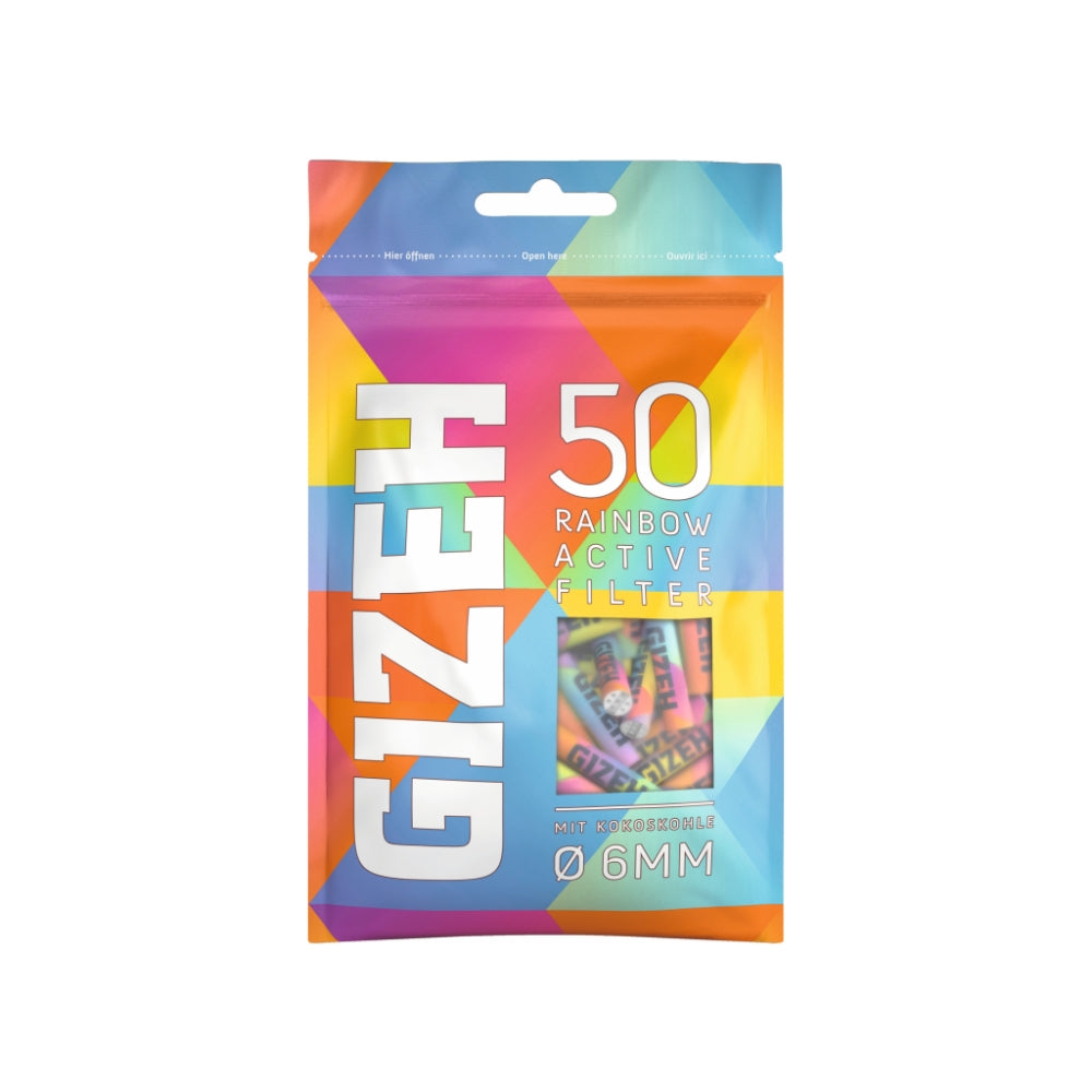 GIZEH Active Filter Ø 6mm (50 Stück) - 4 Farben