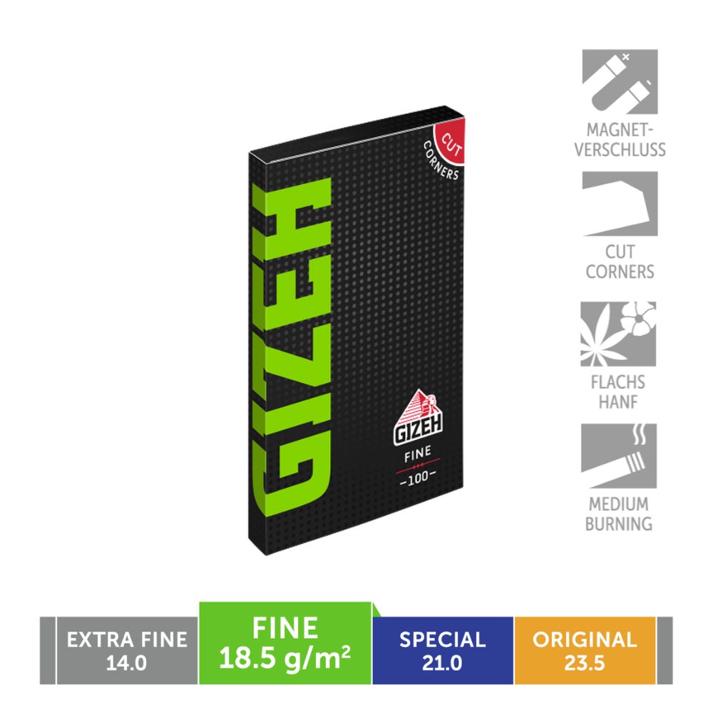 GIZEH BLACK Fine | Zigarettenpapier Fine | zum Drehen