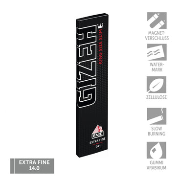 GIZEH BLACK King Size Slim