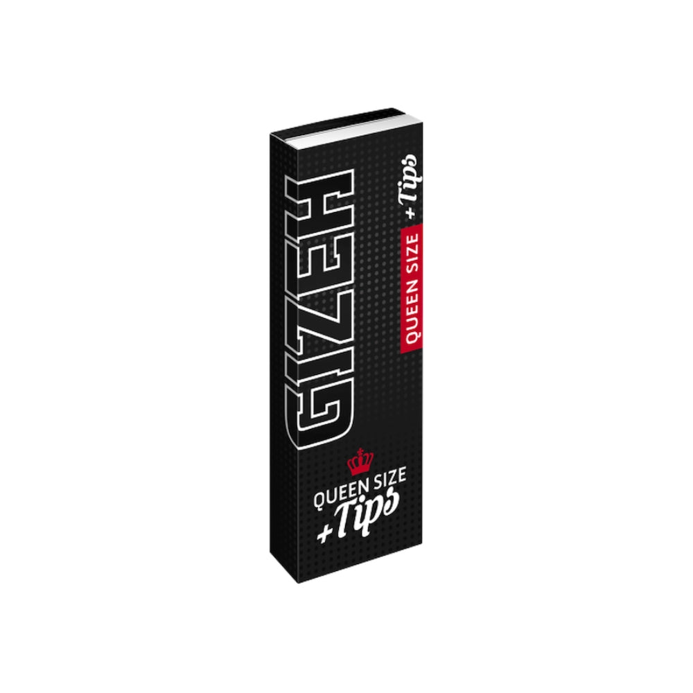 GIZEH BLACK Queen Size + Tips 1 1/4 Size