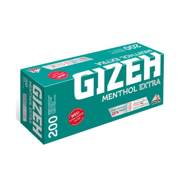GIZEH Menthol Extra 200 | Mentholhülsen | 200 Hülsen pro Packung | zum Stopfen