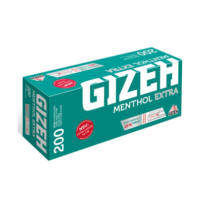 GIZEH Menthol Extra 200 | Mentholhülsen | 200 Hülsen pro Packung | zum Stopfen
