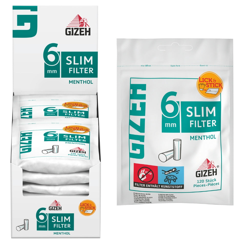 GIZEH Slim Filter Menthol 120 Stück